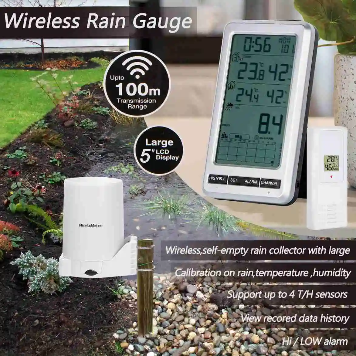 Digital Wireless Rain Gauge