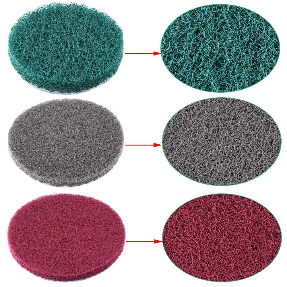 7 Inch Scrubber Scouring Pads Cleaning Kit Super Large Size Drill Powered Brush Tile Disc Pad Holder with 6 Scrubbing Pads 6