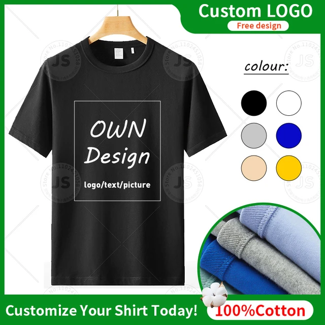 Cotton T-Shirt Custom Logo Name Round Neck Advertising Shirt