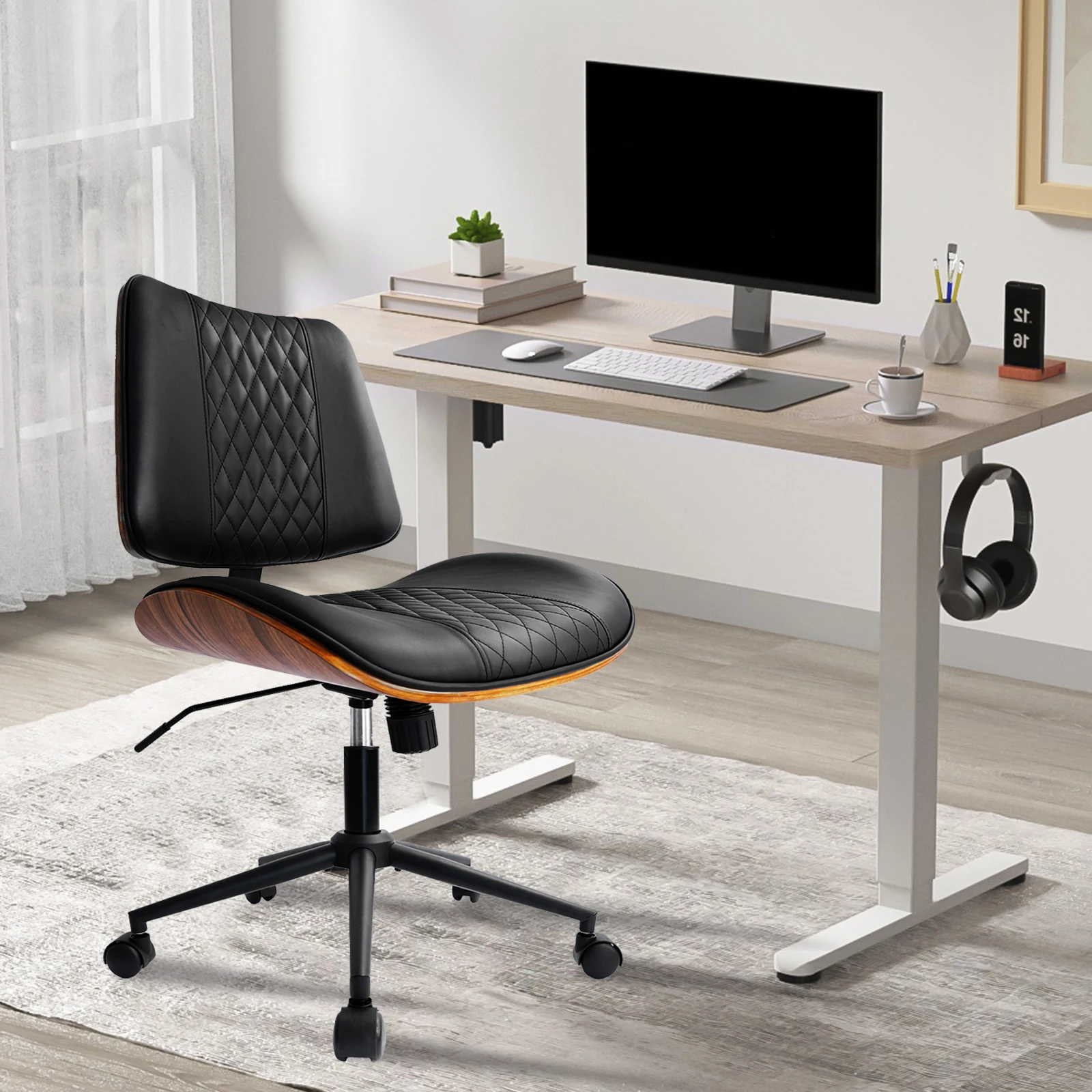 Moderni riešutmedžio kėdė