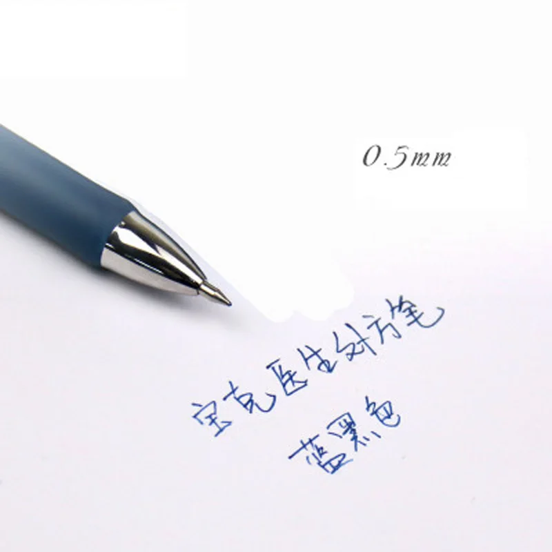 4pcs 0.5mm Doctor Gel Prescription Pen Refill Large Capacity Blue Black Ink Pen Writing Stationery Office School Supplies 4