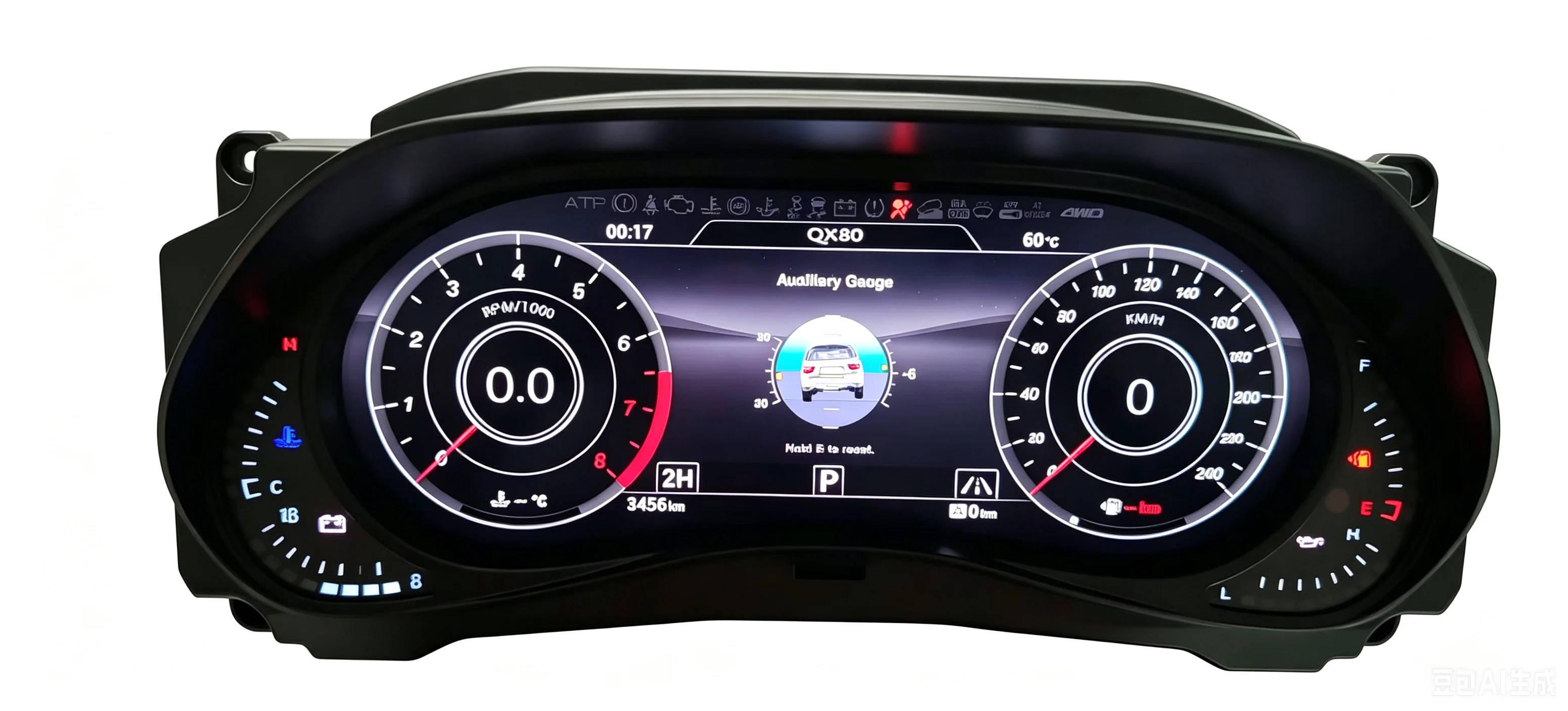 Velocímetro digital con pantalla LCD completa de 12.3 pulgadas para Nissan Patrol Y62, grupo de instrumentos virtuales Plug-and-Play 5