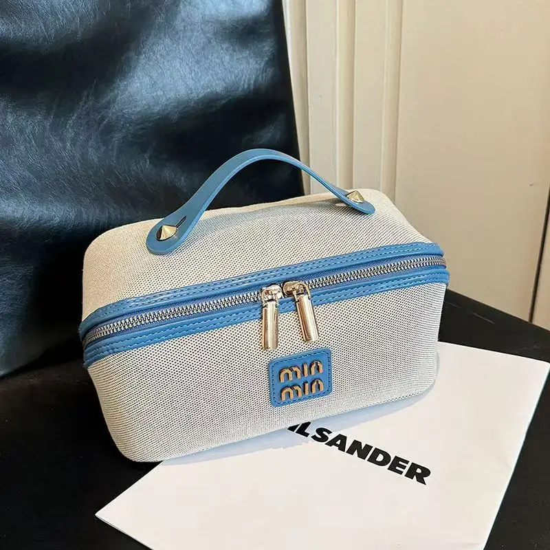 Cosmetic Bag Large Capacity Portable Waterproof Canvas Cosmetics Washing Storage Bag