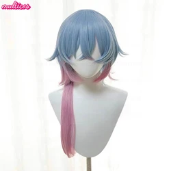 Miku Rabbit Hole Cosplay Wig - Mixed Color Long Ponytails - Heat Resistant Synthetic Hair for Halloween & Anime Parties with Wig Cap (Male wig)