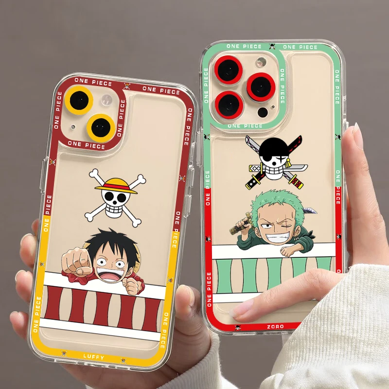 Coque De T l phone One Piece Luffy - Coque De T L Phone Anime One Piece Coque Transparente Luffy Zoro Sanji Shanks Nami ACE 