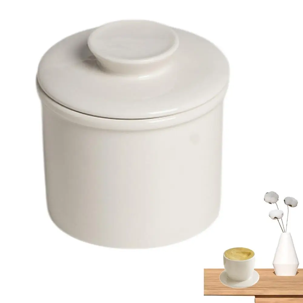 350 ml Französischer Buttertopf Keramik Butterdosen Glocken-Stil Butterbehälter mit Deckel Käsebox Öltank Küchenbedarf