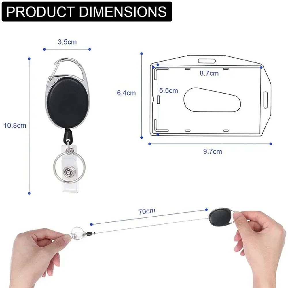 Retractable Pull badge holder Name Card Holder Business Work Card Name Tags Nurse Doctor ID Badge Holders