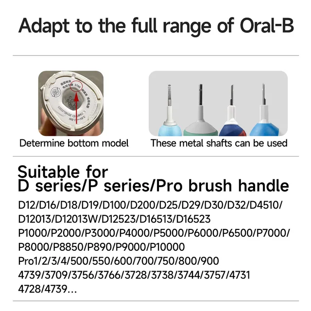 Têtes de brosse à dents électrique de rechange pour livres de base oraux B, buse à poils D100, D25, D30, D32, 4739, 3709, 3744 4