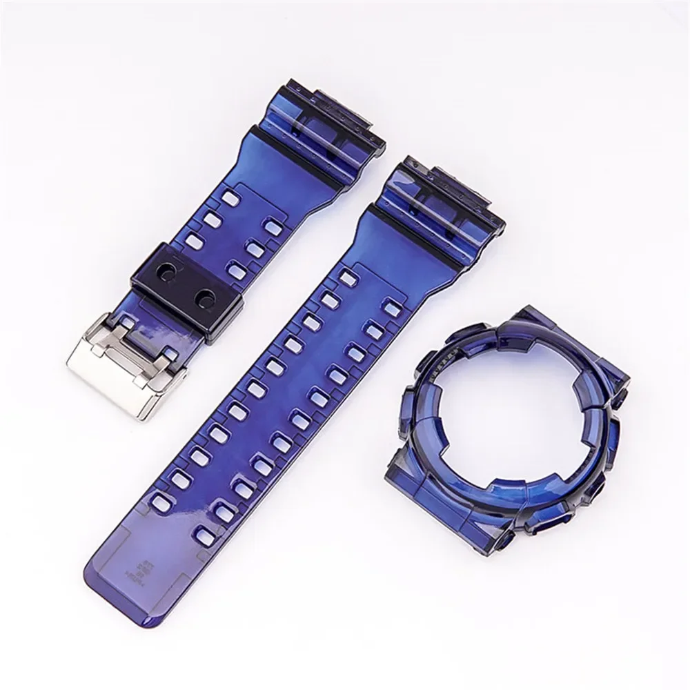 Transparent Silicone Watch Band Bracelet with Protective Case