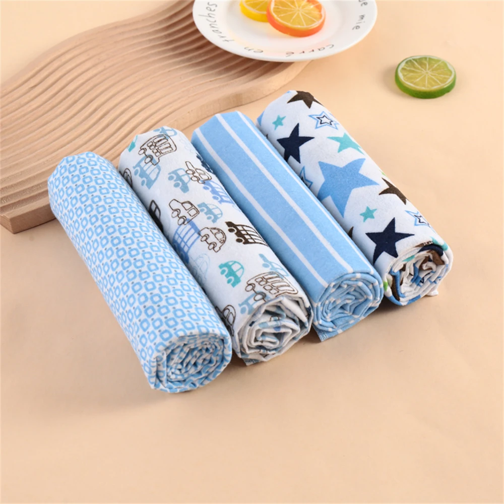 4Pcs Neutral Baby Swaddle Blanket Set, Simple Design 2