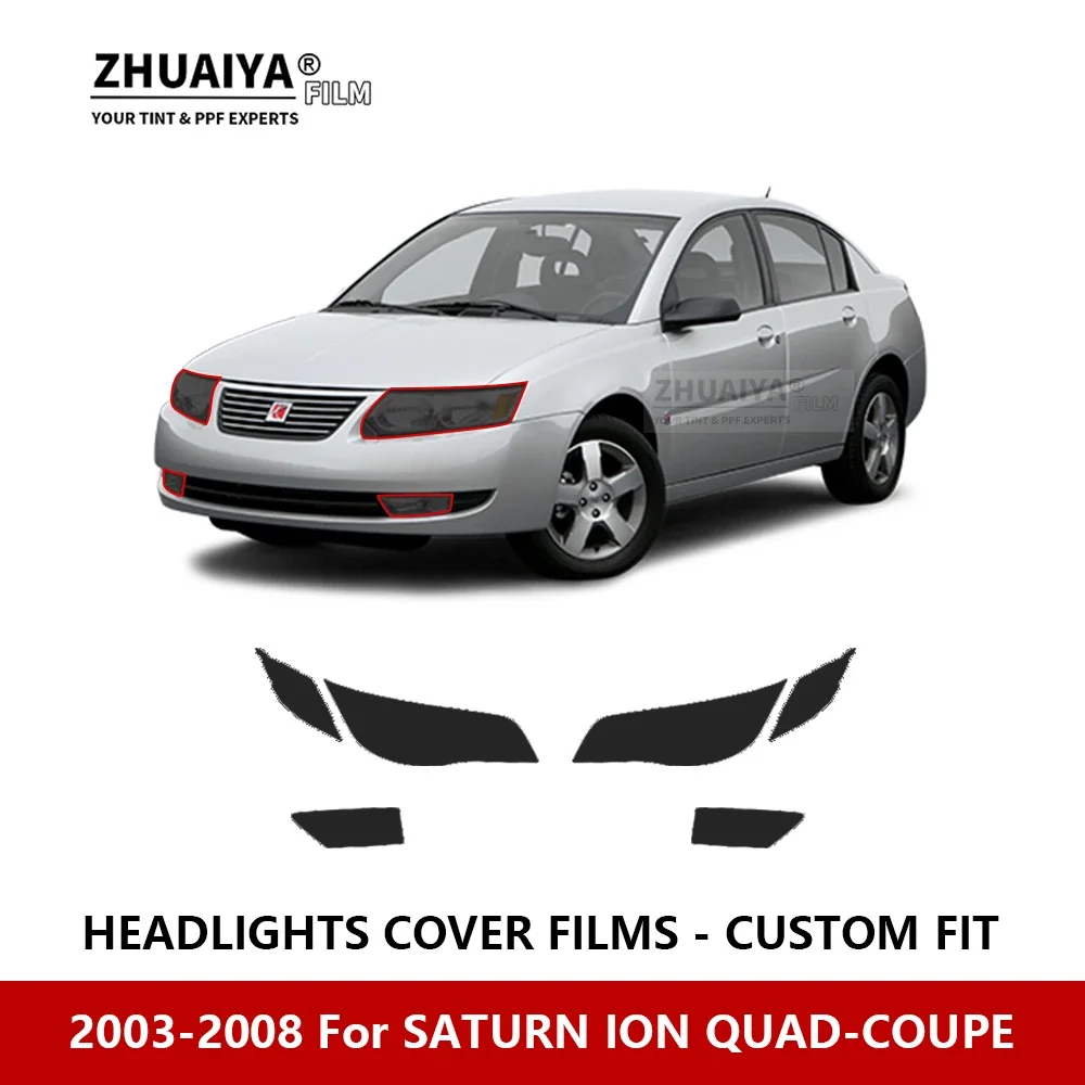 

For SATURN ION QUAD-COUPE 2003-2008 Car Exterior Headlight Anti-scratch PPF precut Protective film Repair film Car stickers