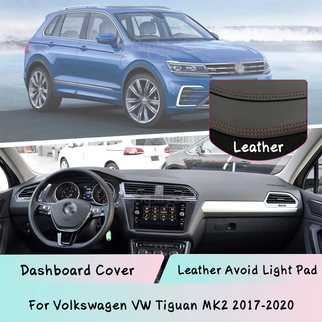 Für Volkswagen VW Tiguan MK2 2017-2020 Leder Dashboard Abdeckung Matte  Licht-proof pad Sonnenschirm Dashmat panel Auto zubehör - AliExpress