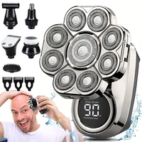 9D Floating Electric Shavers for Men Bald Head IPX7 Waterproof Electric Razor Wet/Dry Shaving with Grooming Kit with LED Display 1