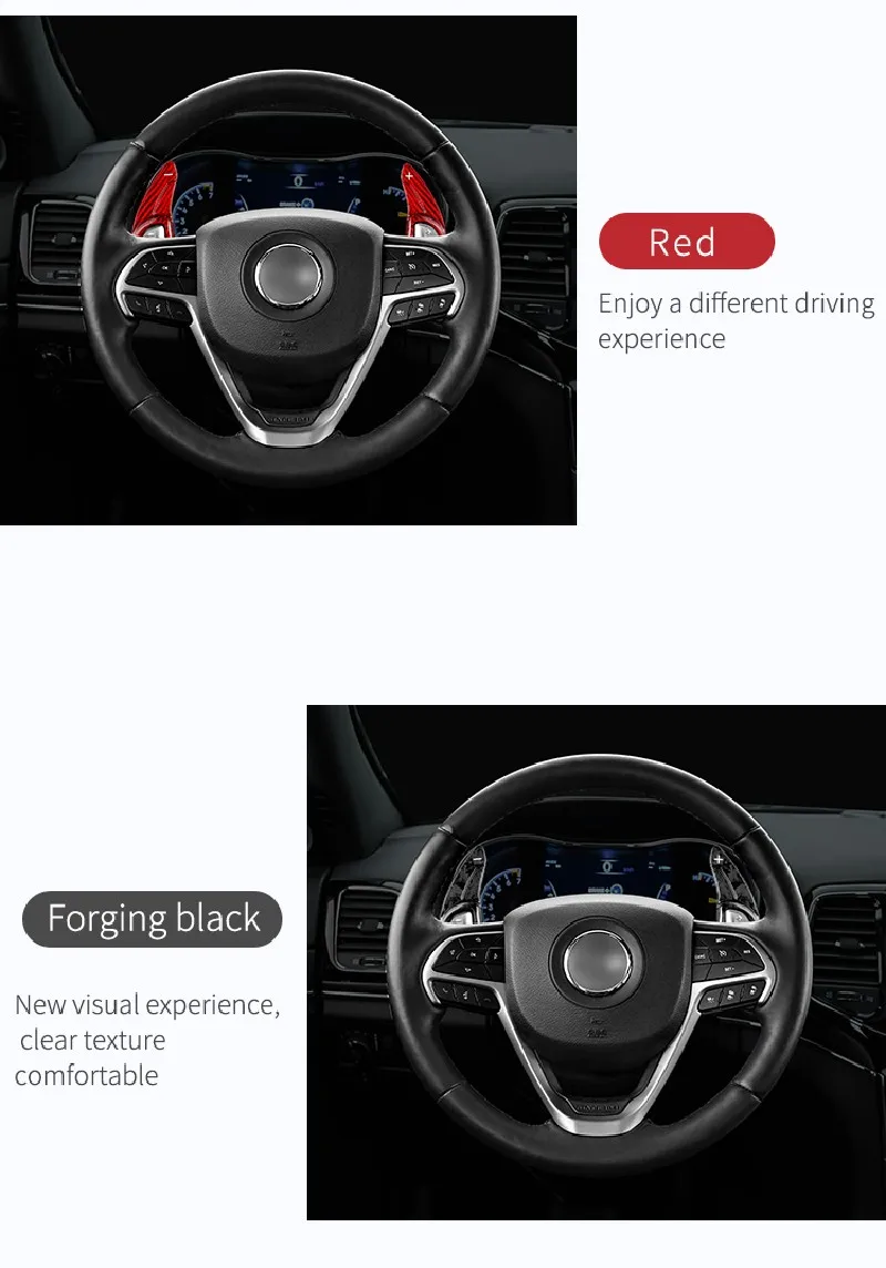 T-carbon Steering Wheel Paddle Shift For Jeep Grand Cherokee Dodge Charger Challenger Durango 2014-2020 Carbon Fiber Paddle Shif