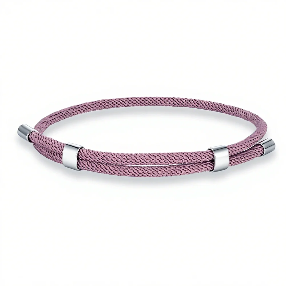 MKENDN Simple Style Men Women Bracelet 3mm Durable Marine Rope With Polished Steel Closure Jewelry Summer Beach Gifts