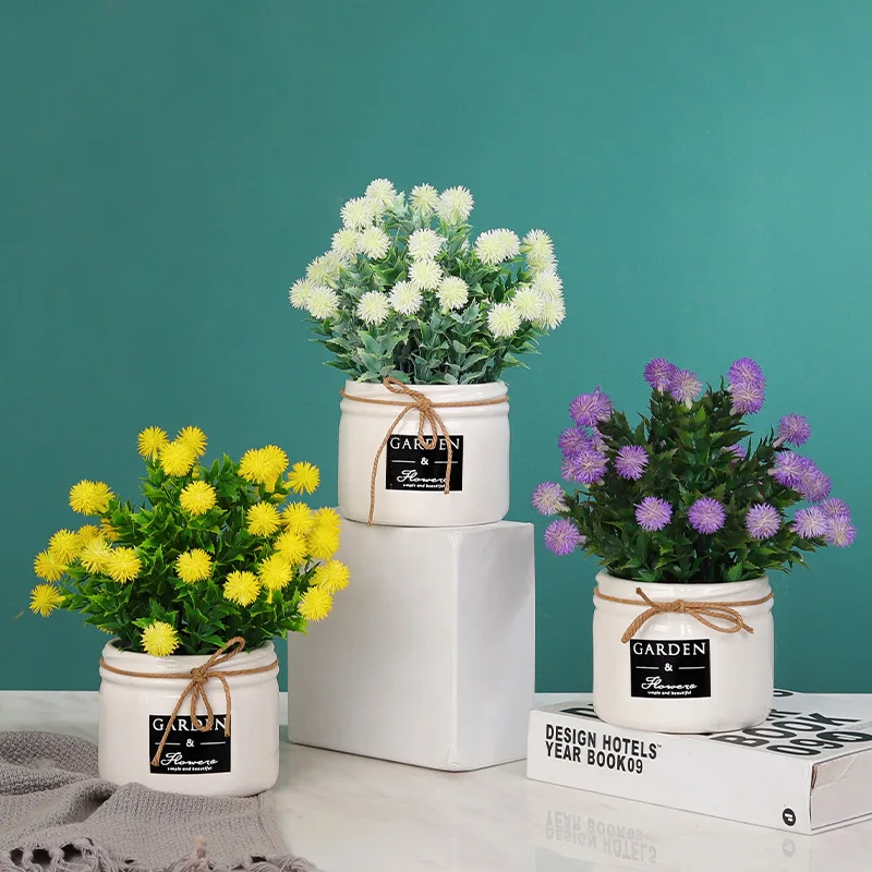 

60/2000 Nordic imitation plant artificial flowers ceramic potted decoration, the living room table decoration artificial flower