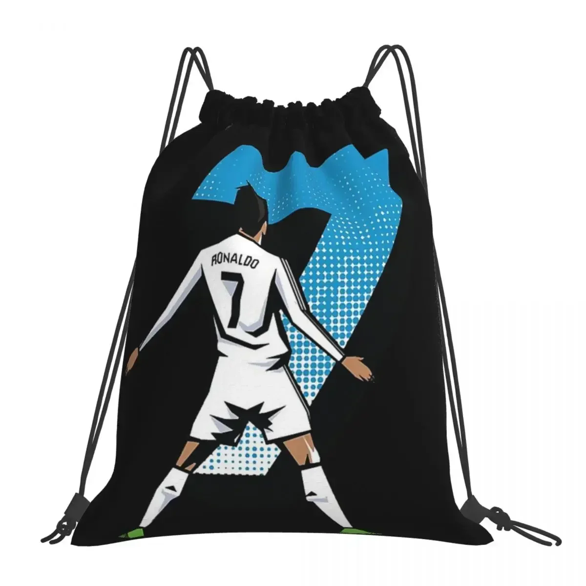 

Cristiano Ronaldo Cr7 Backpacks Fashion Portable Drawstring Bags Drawstring Bundle Pocket Sports Bag Book Bags For Man Woman