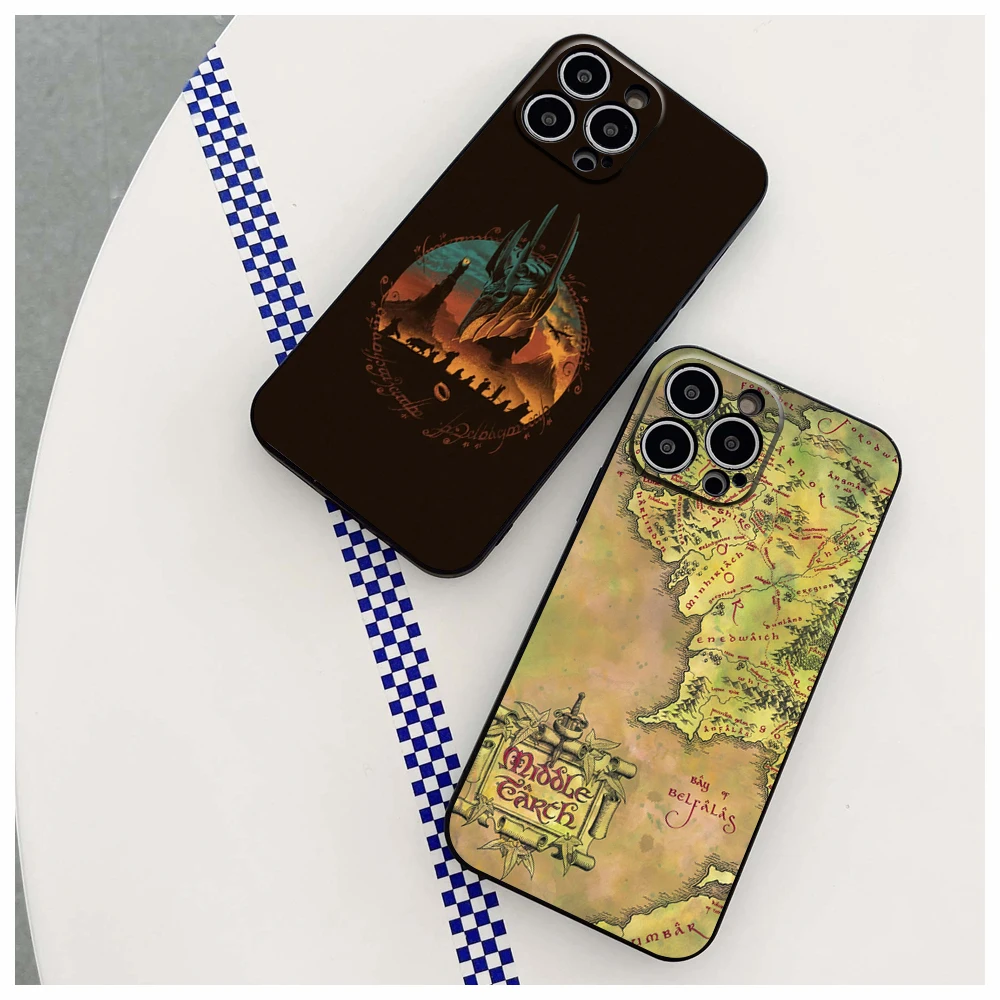 Oriwood Middle Earth Map Lotr Custodia Per Telefono Trasparente Per Iphone14 13 12 11 14 Pro Max Mini X Xr Xs 7 13 14 Max Cover Per Telefono