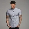 Summer Men's Shirt European American Fashion Trend Slim Fit Shirt For Men Cardigan T-shirt Mens Short Sleeve Shirt Men Blouse 5