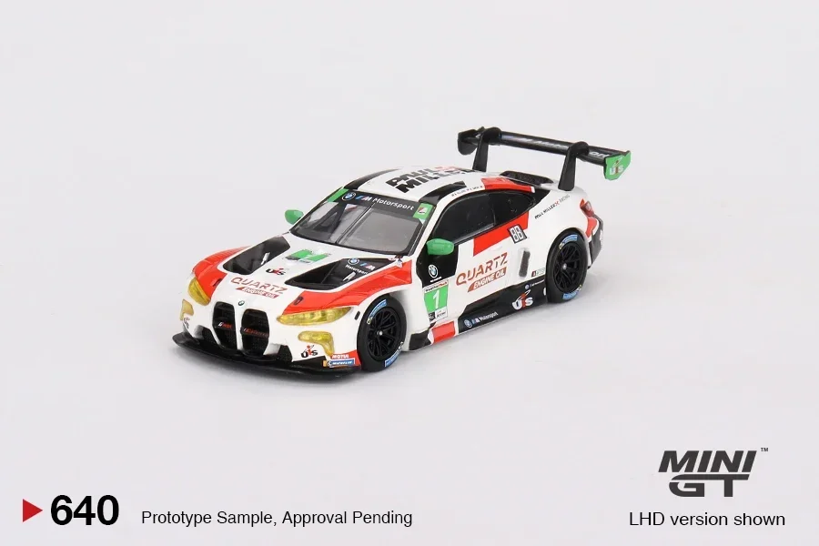 

Миниатюрная модель 1/64 BMW M4 GT3 #1 Paul Miller Racing IMSA 2023, модель автомобиля из сплава, литая металлическая модель, детские игрушки для мальчиков