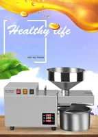 New 220V/110V Stainless Steel Oil Press Machine,cold Oil Extractor Flax Sunflower Olive Oil Presser，S9S 1
