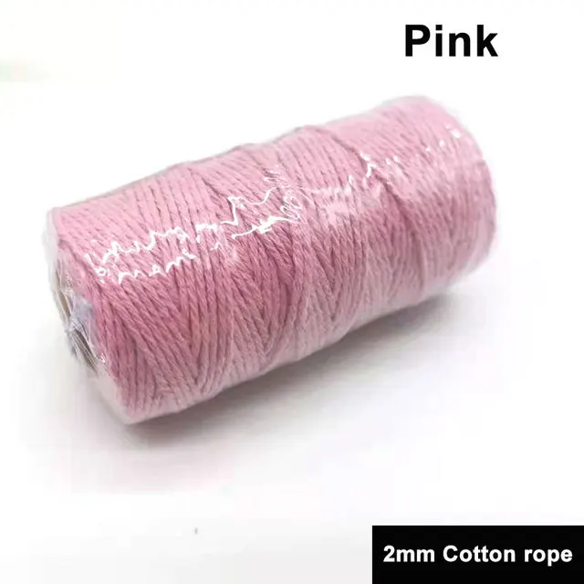 100M/Roll 100% Cotton Rope colorful twine Macrame cord string thread DIY Home Textile Wedding Decorative supply 
