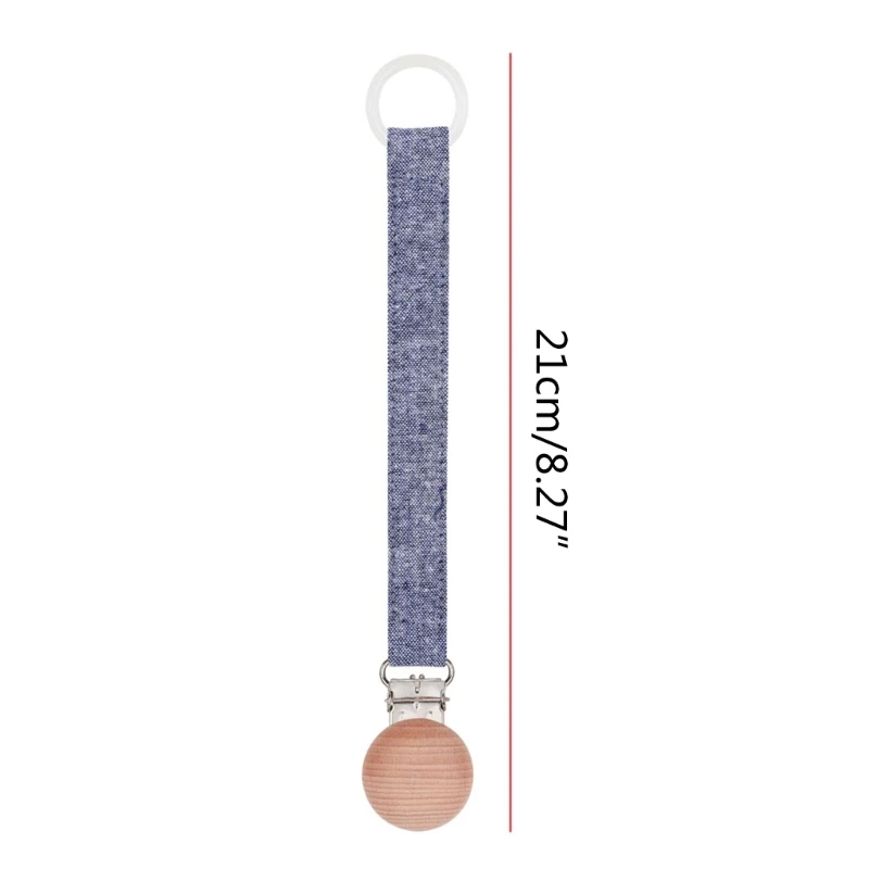 OOTDTY Baby Pacifier Clip Chain for Soothers Cotton Linen Soother Dummy Holder Leash Strap Nipple Holder Infant Feeding pacifier clip pacifier chain