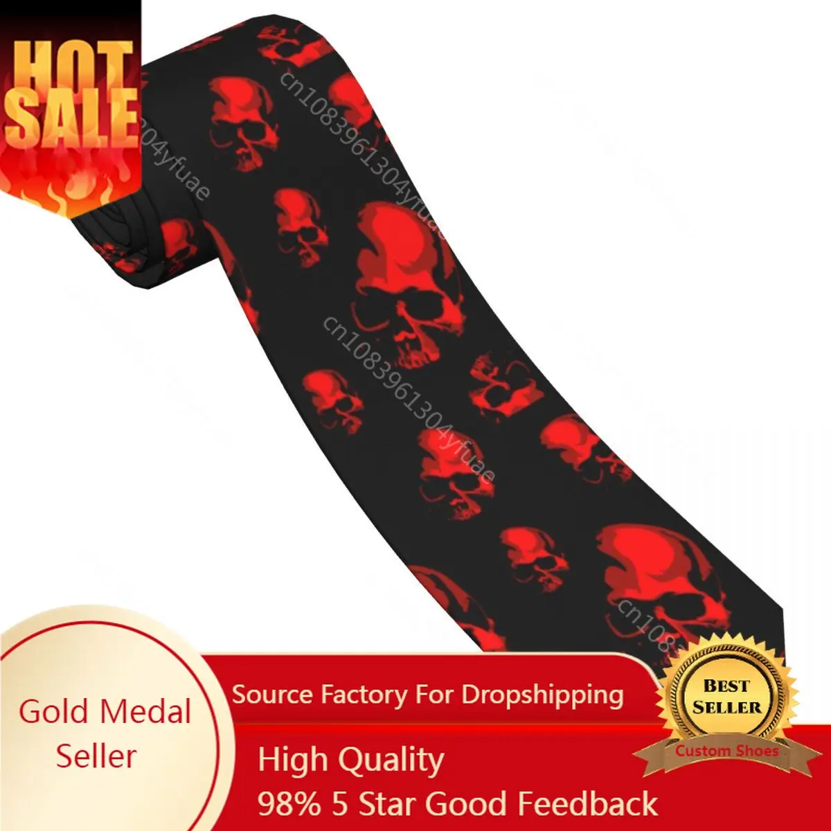 

Mens Tie Classic Skinny Haloween Scary Skull Neckties Narrow Collar Slim Casual Tie Accessories Gift