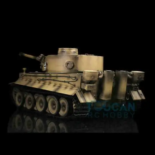 Adult Toys HENG LONG 1/16 Yellow 7.0 Plastic Tiger I RC Tank 3818 360 Turret Barrel Recoil Remote Control Car TH17262-SMT4 5