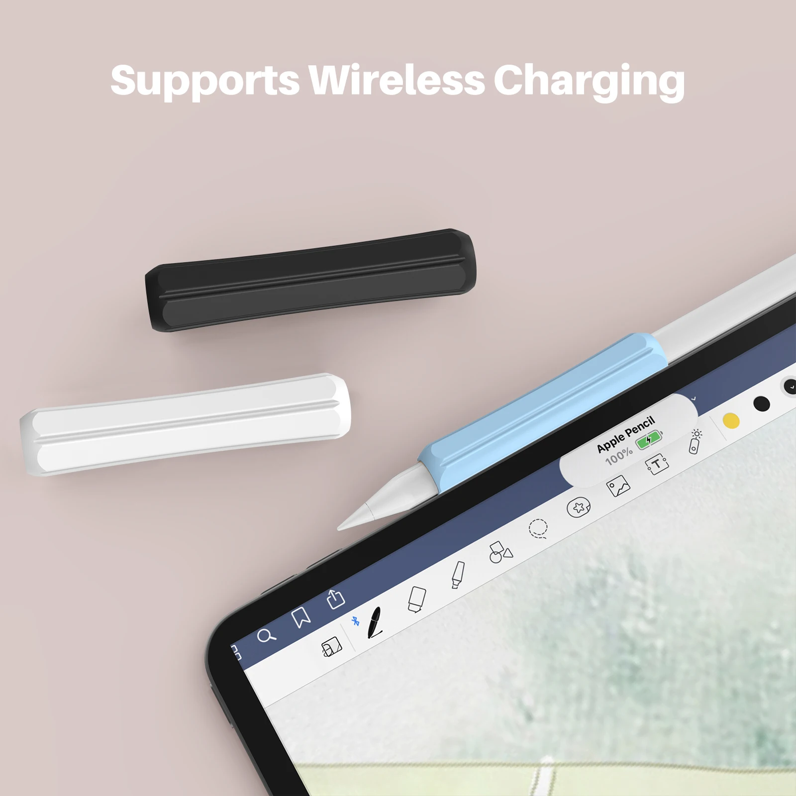 Apple Pencil 1/2 연필 그립 케이스 미끄럼 방지 커버 연필 케이스 태블릿 터치 스타일러스 실리콘 펜 그립 보호 커버