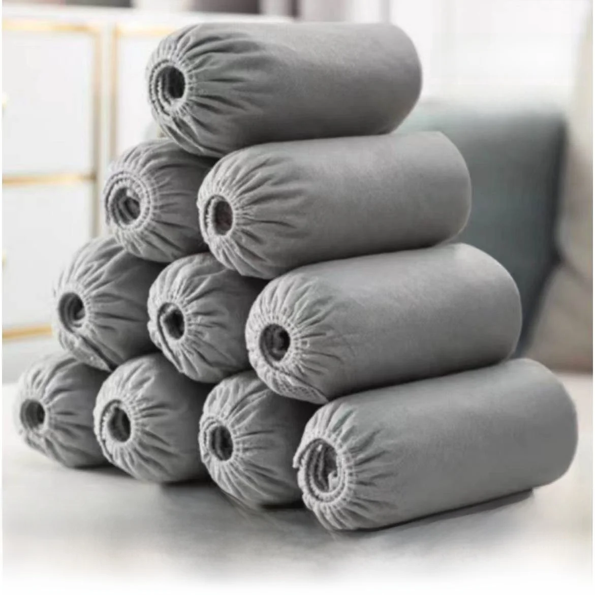 일회용 두꺼운 부직포 신발 커버 방진 방수 내마모성 미끄럼 방지 가정용 실내 성인용 발 커버