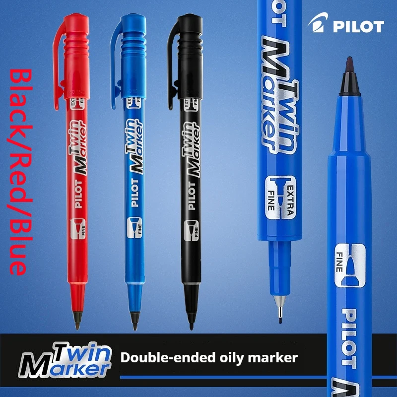 Dual-Tip Oil-Based Permanent Marker Pen - Quick-Drying, Waterproof & Smudge-Proof