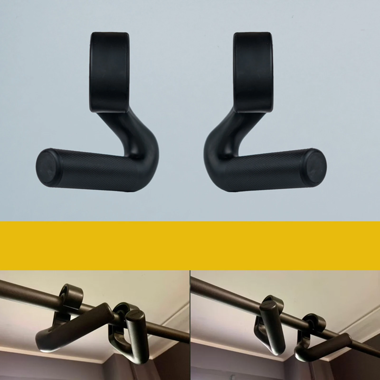 2Pcs Pull Down Machine Attachment Hand Grips Cable Machine Handles for Resistance Bands Row Attachment Gym Deadlift Pull up Bars
