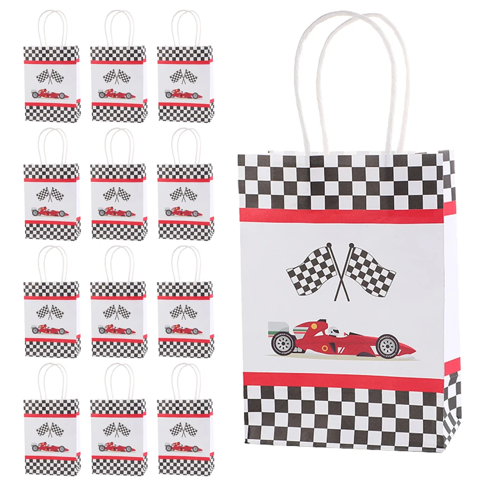 RacingCarPartyBagswithHandlesRaceCarPartySuppliesforCandy