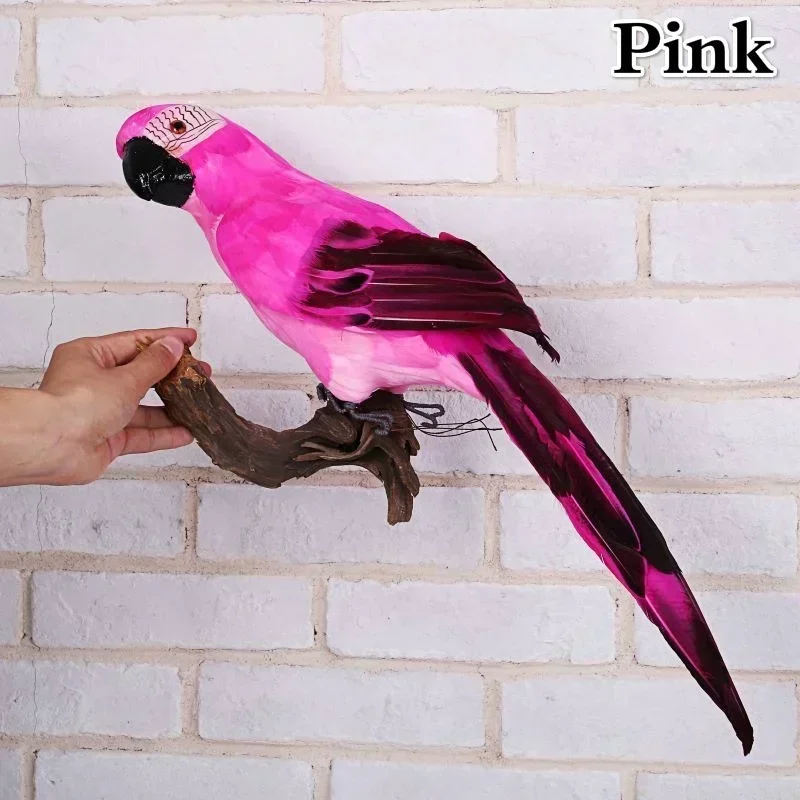 Gefälschte Tier Vogel Garten Requisiten Marke Neue Kreative 45 cm Simulierte Papagei Handgemachte Ara Schaum Feder Rasen Statue Ornamente – Detail 9