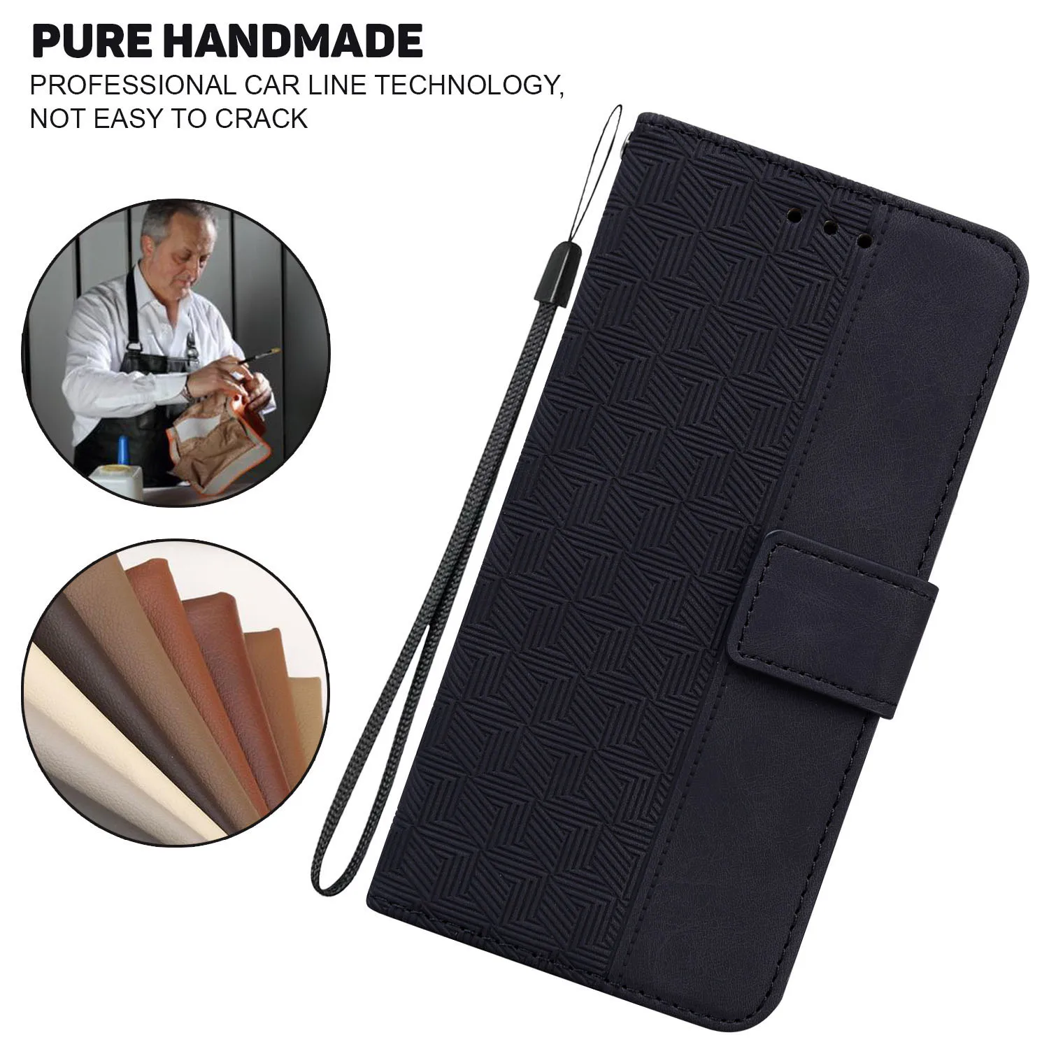 pouch mobile Geometry Leather Wallet Flip Case For Redmi 10 9 9A 9C 9T 8 8A 7 7A 6 6A Note 11 Pro 10 10S 10T 9 9S 9T 8 8T 7 Pro Phone Cover mous wallet