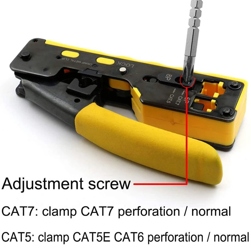 RJ45 Pliers Crimper CAT5 CAT6 CAT7 CAT8 NetworkTools Ethernet Cable Stripper Clamp Tongs Crimper Crimping Tools Set