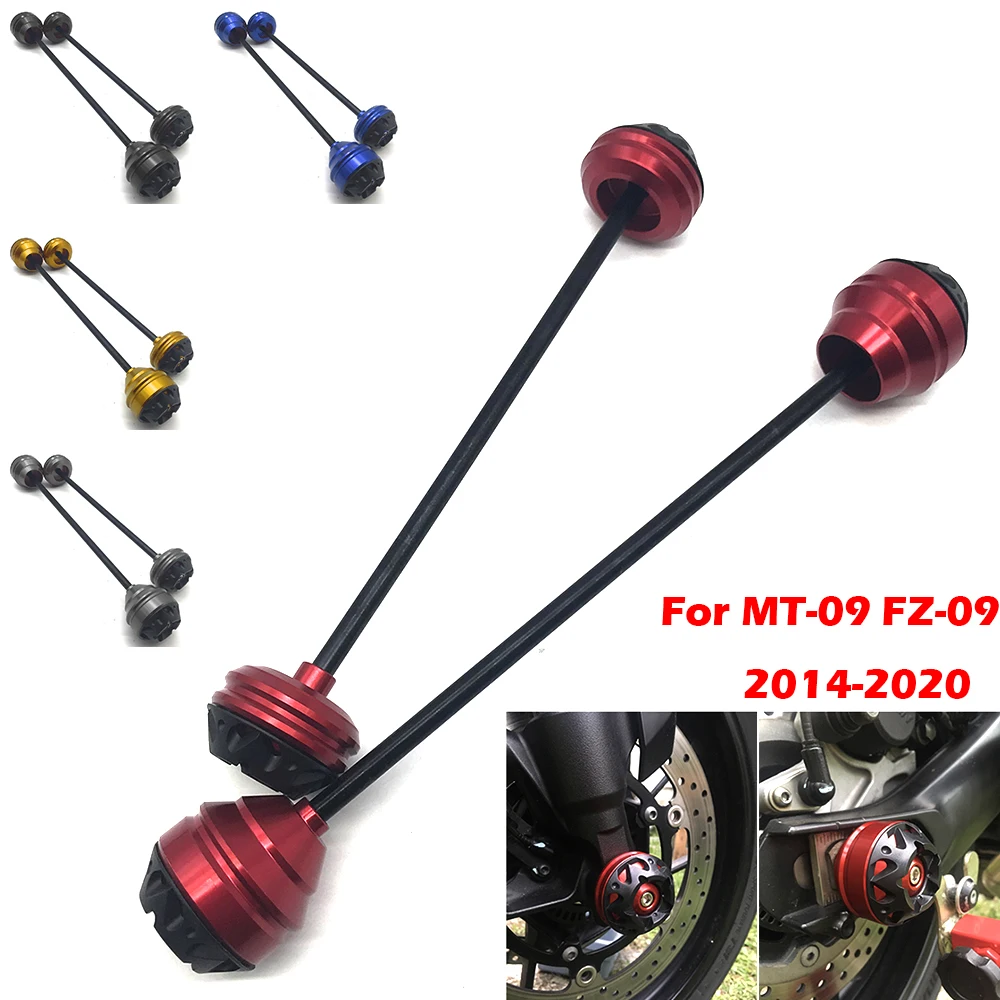 

Motorcycle Front Rear Wheel Axle Fork Crash Slider Stand Screw Swingarm Spools For Yamaha MT-09 FZ-09 MT09 FZ09 2014-2019 2020