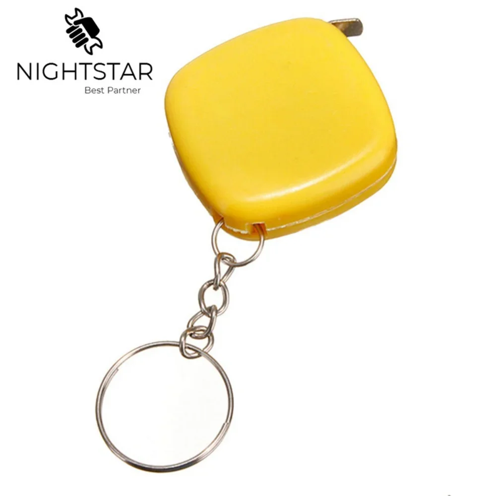 2pcs 1M Measure Pull Ruler Style Mini Keychain Key Ring Easy Retractable Tape Retractable Tape Measure /Color Random tape measure measuring tape