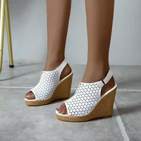 Fashion Wedge Sandals Female Summer Shoes Platform Peep Toe High Heels Flip Flop Casual Party Wedge Shoe For Women Large Size 45 - Image 5