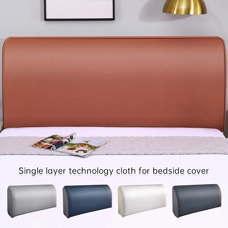 Elastic Bed Headboard Cover Technology Cloth All-inclusive Bedside Cover Imitation Leather Bed Back Protector Dust