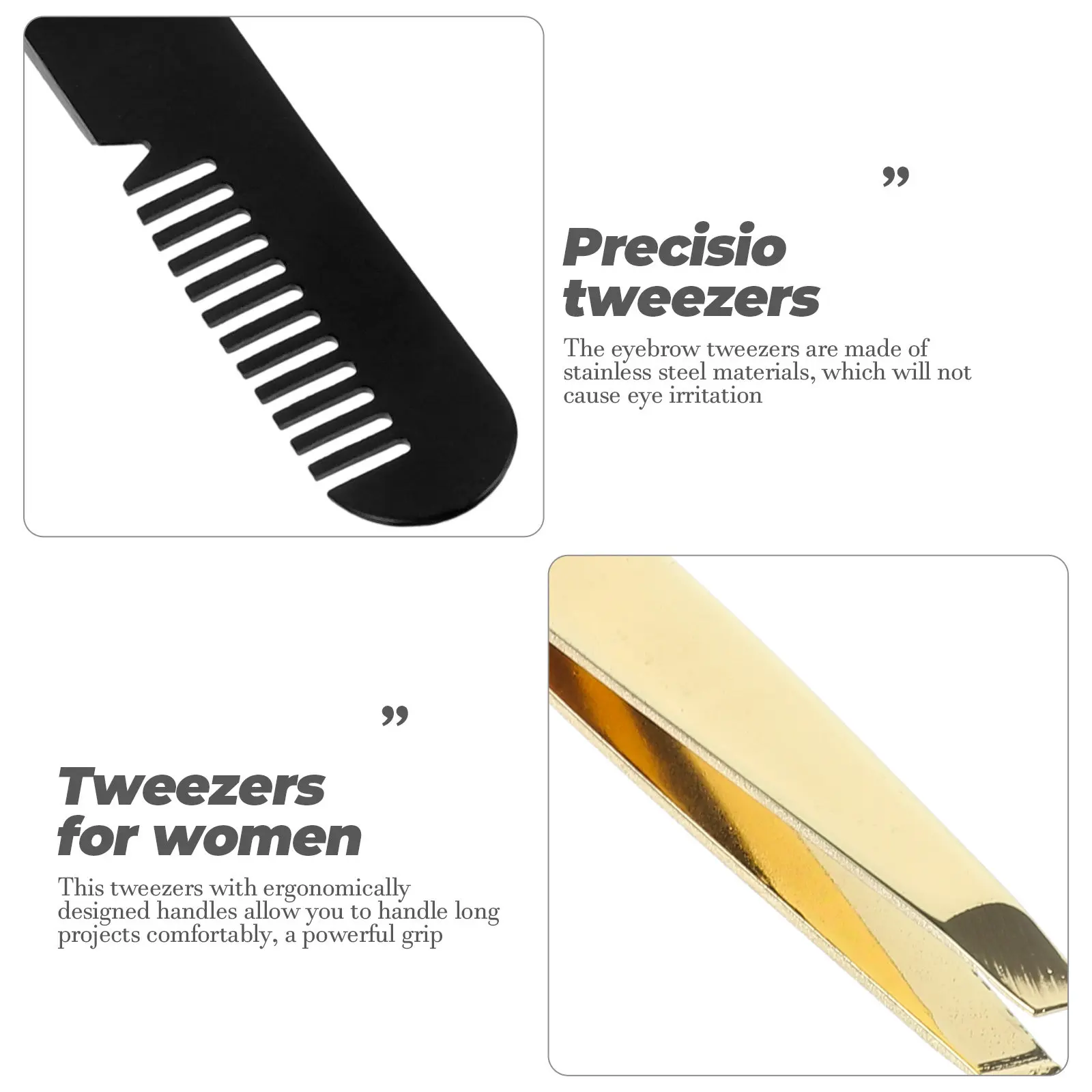 4Pcs 눈썹 핀셋 스테인레스 스틸 전문 경사 핀셋 여성을위한 정밀한 얼굴 제모 미용 도구 남성용