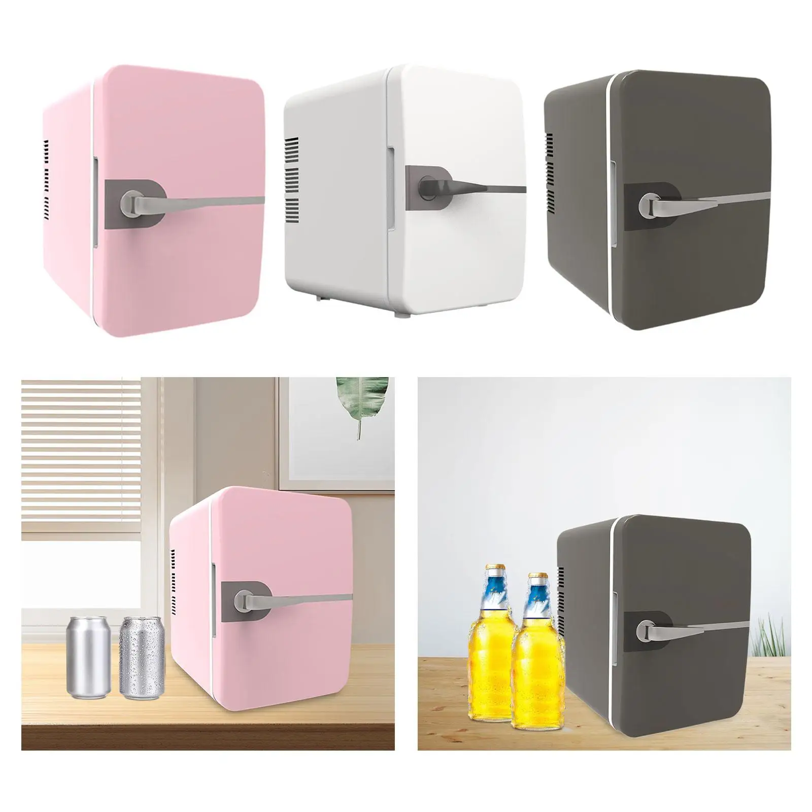 6L Mini Fridge Storage Single Door Cosmetics USB Plug for Car Rvs Vehicle