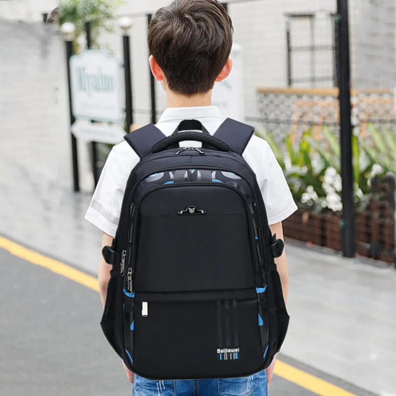 Large Capacity Waterproof School Backpack for Boys Primary And Middle School Students Oxford Cloth Breathable And Lightweight 2