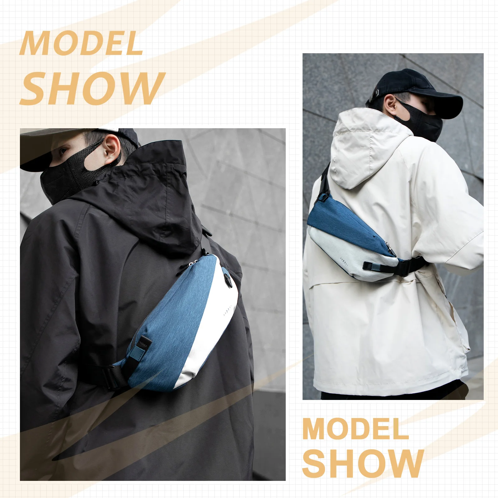 Fashionable Trendy Crossbody Bag, Shoulder Bag for Women and Men, Belt Bag for Travel, Sports, Running Mobile Phones Waist Bag