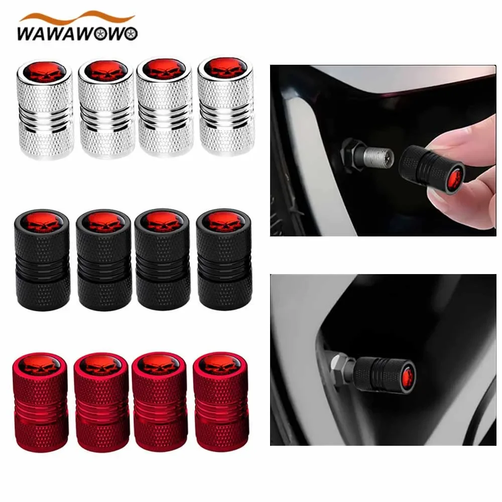 Anodized Aluminum Tire Valve Caps - Corrosion Resistant, Universal Fit (4-Pack)