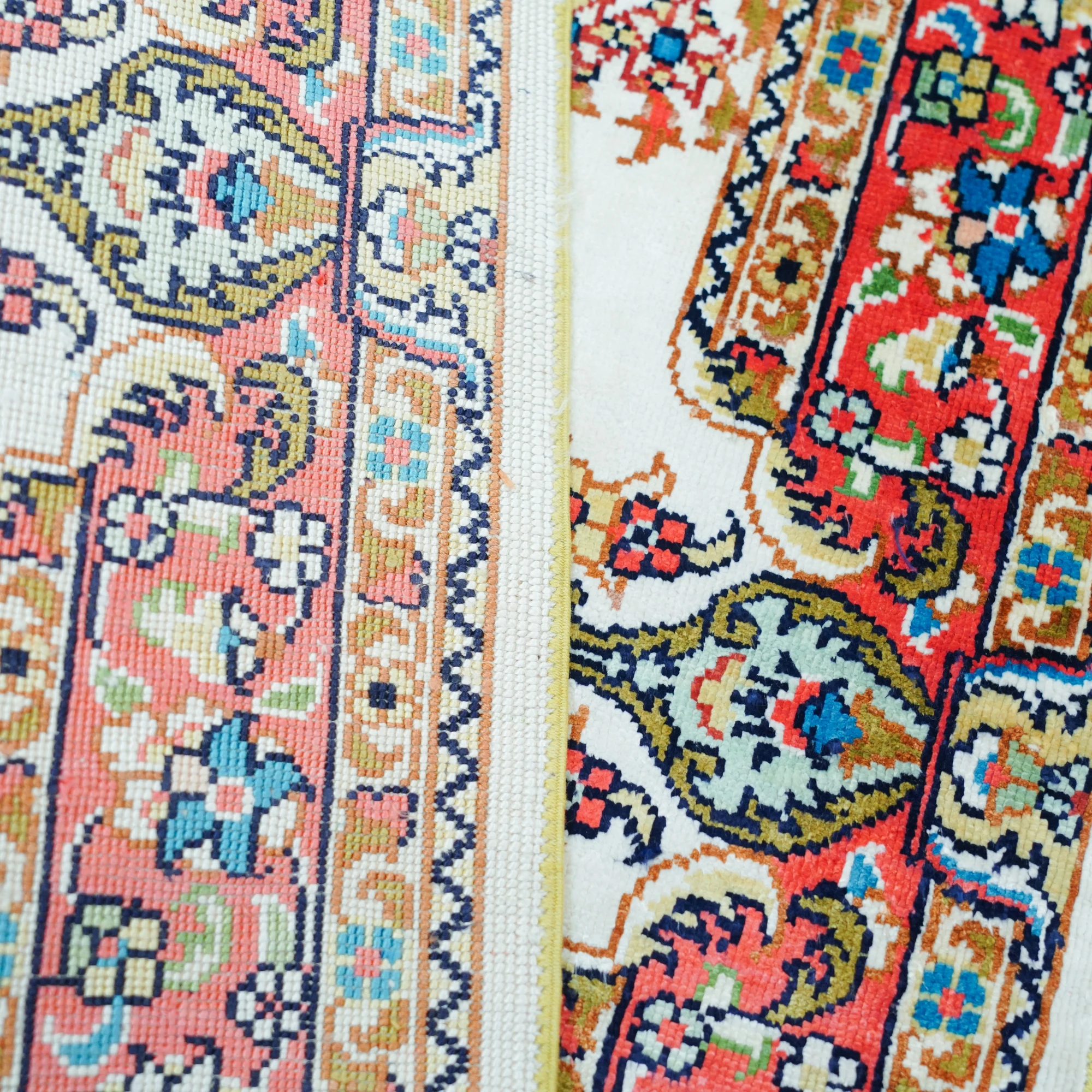 2×2 ft Pure Silk Hand-Knotted Persian Rug 6