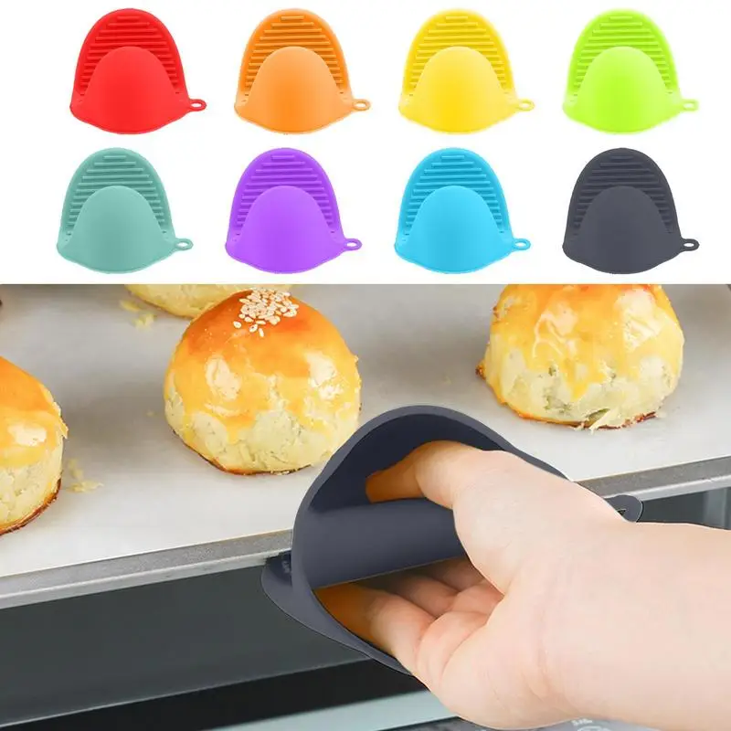 

Thick Silicone Oven Mitts Heat Resistant Household Microwave Grips Anti-Scald Gloves For Cooking Pinch Grips Kitchen Supplies