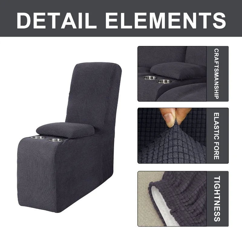 Additional Recliner Console Cover Elastic Reclining Console Slipcover Non Slip for Sofa Cover Recliner Couch