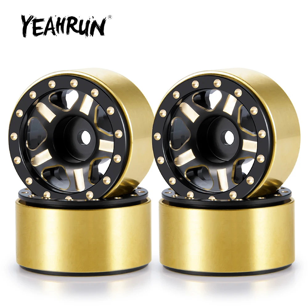 

YEAHRUN металлические колесные диски с бусинами, ступицы с латунными грузиками, кольца для телефона, защитник Бронко, 1/18 Axial SCX24 1/24, деталь модели радиоуправляемого автомобиля